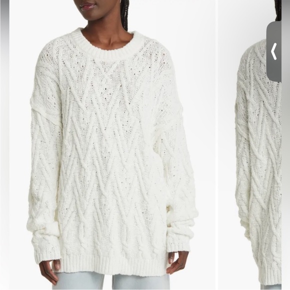 Free People Sweaters - Cozy Cable Knit Sweater - White